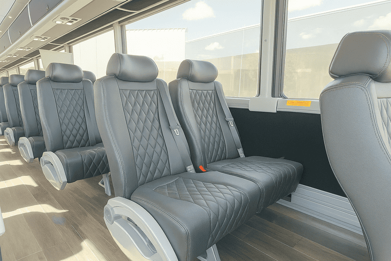 interior of West Lafayette Charter Bus charter bus